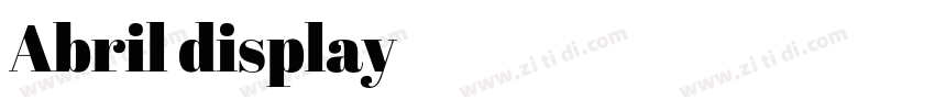 Abril display字体转换